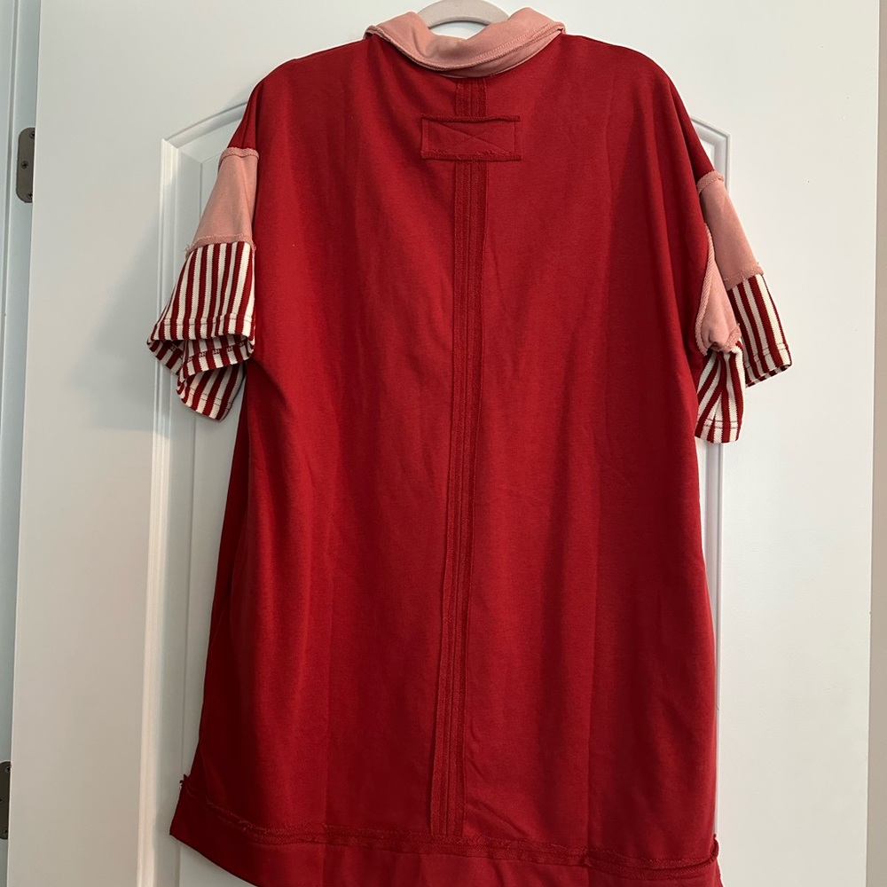 Entro Red and Pink Dress - Picture 2 of 3
